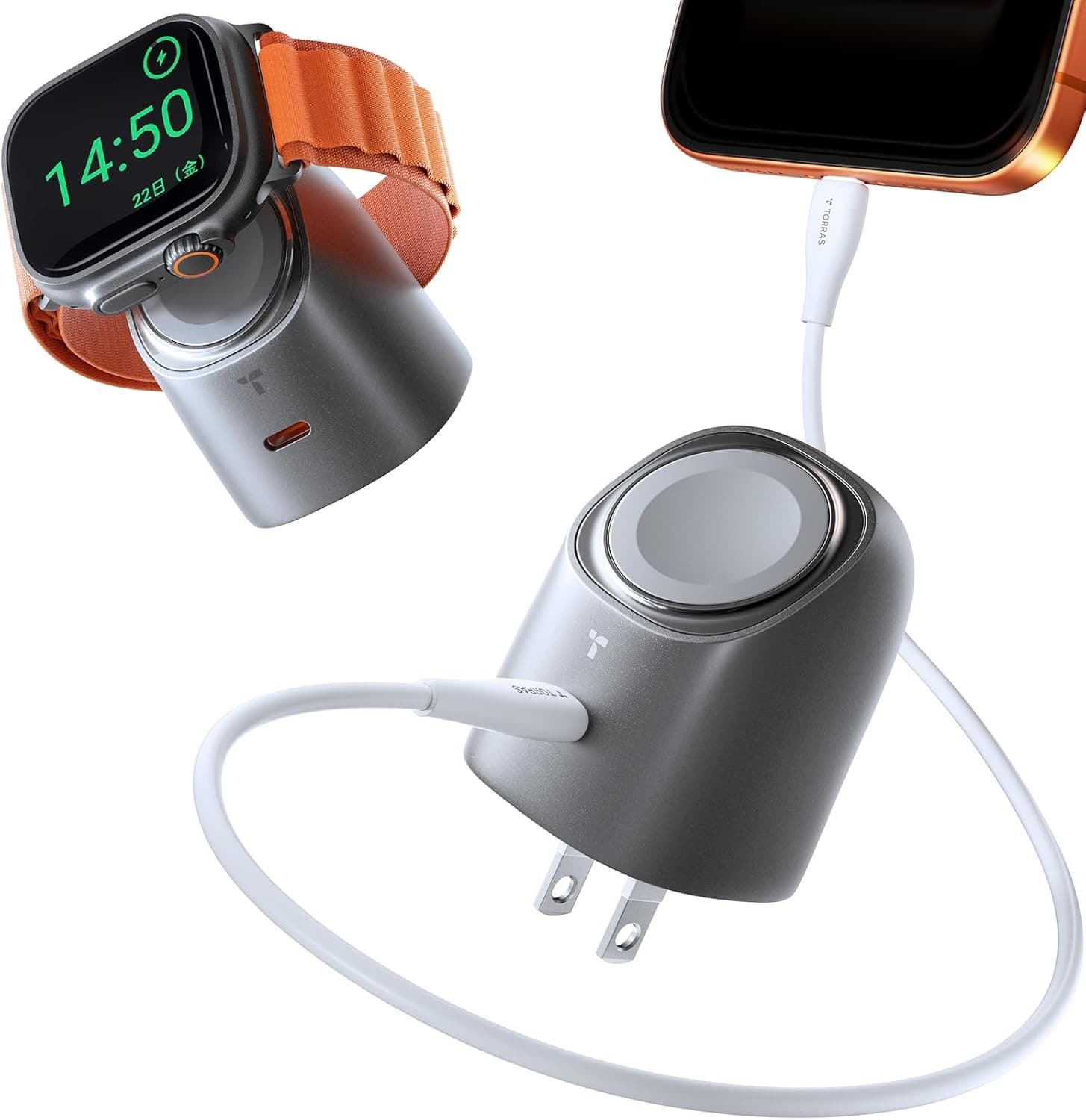 TORRAS FlashEye｜iPhone と Apple Watch を 1 台でスッキリ充電