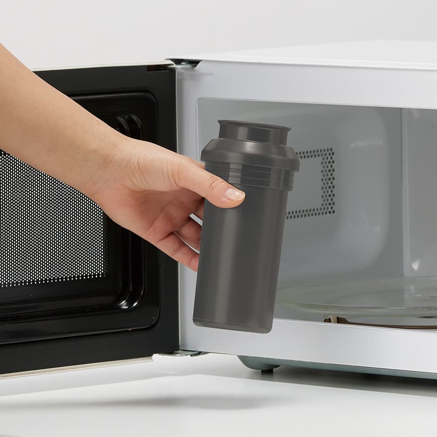 MOTTERU 電子レンジが使えるサーモボトル|冷めたスープもアツアツに温められる二重構造保温容器