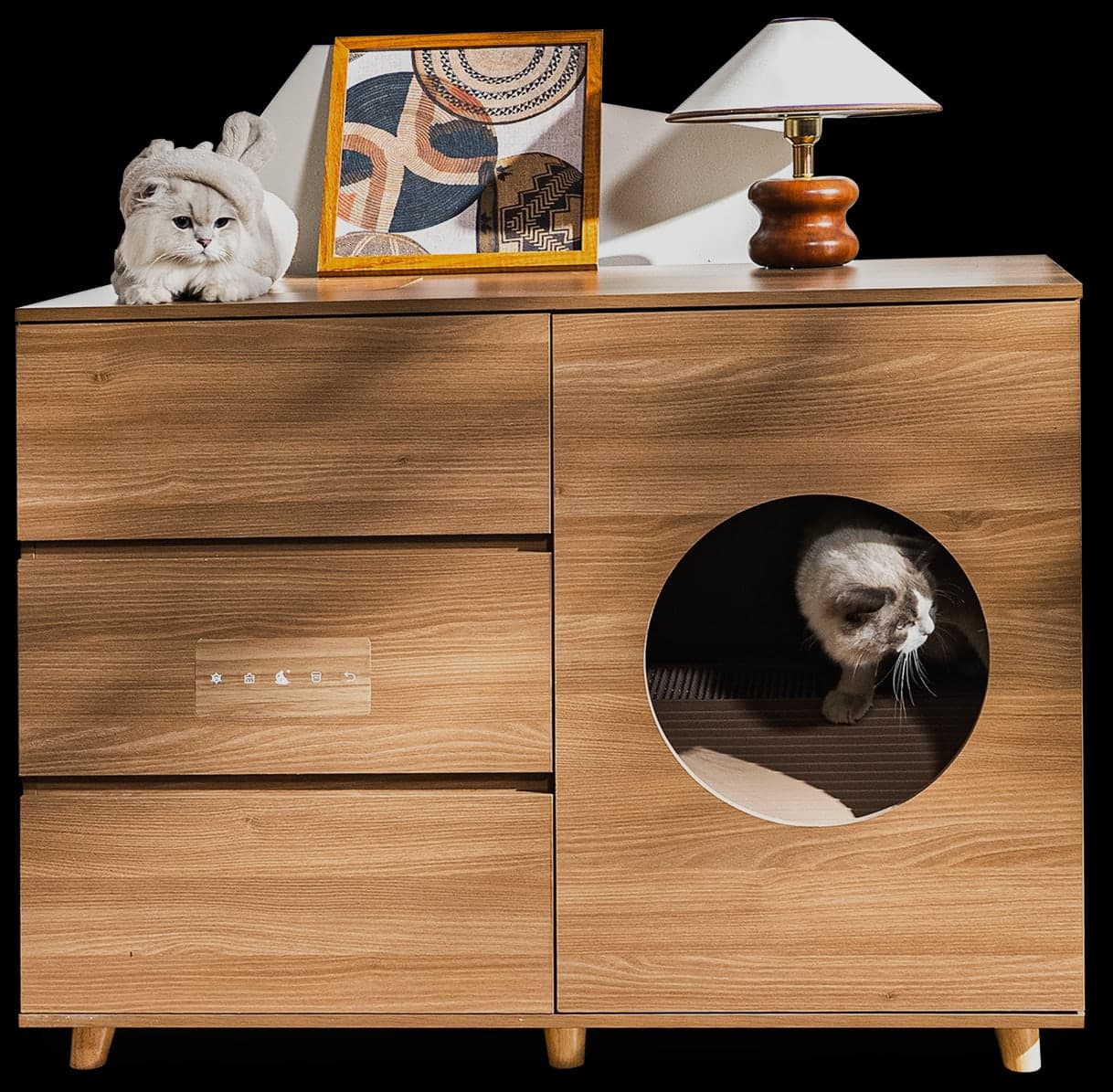 Furihome 自動掃除猫砂トレー家具(画像 1)