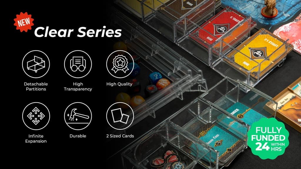 NEW Clear Series|ボードゲームの無限拡張とスマートなオーガナイズを実現