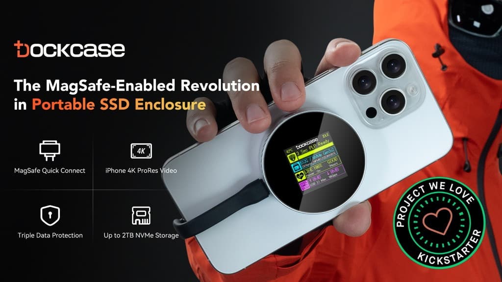 Dockcase Smart Magsafe M2 NVMe SSD Enclosure|革新的な M2 NVMe SSD エンクロージャー