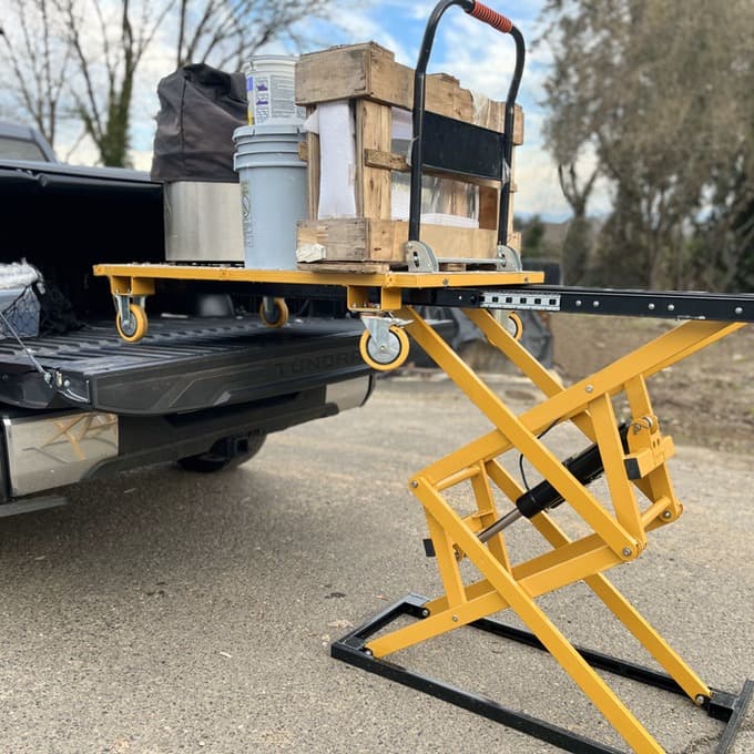 Lift & Slide Cart|荷物を簡単に積む革命的な電動カート