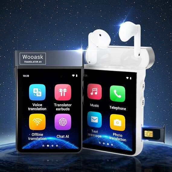 Wooask A9|ChatGPT を搭載した 4G 独立型翻訳イヤホン