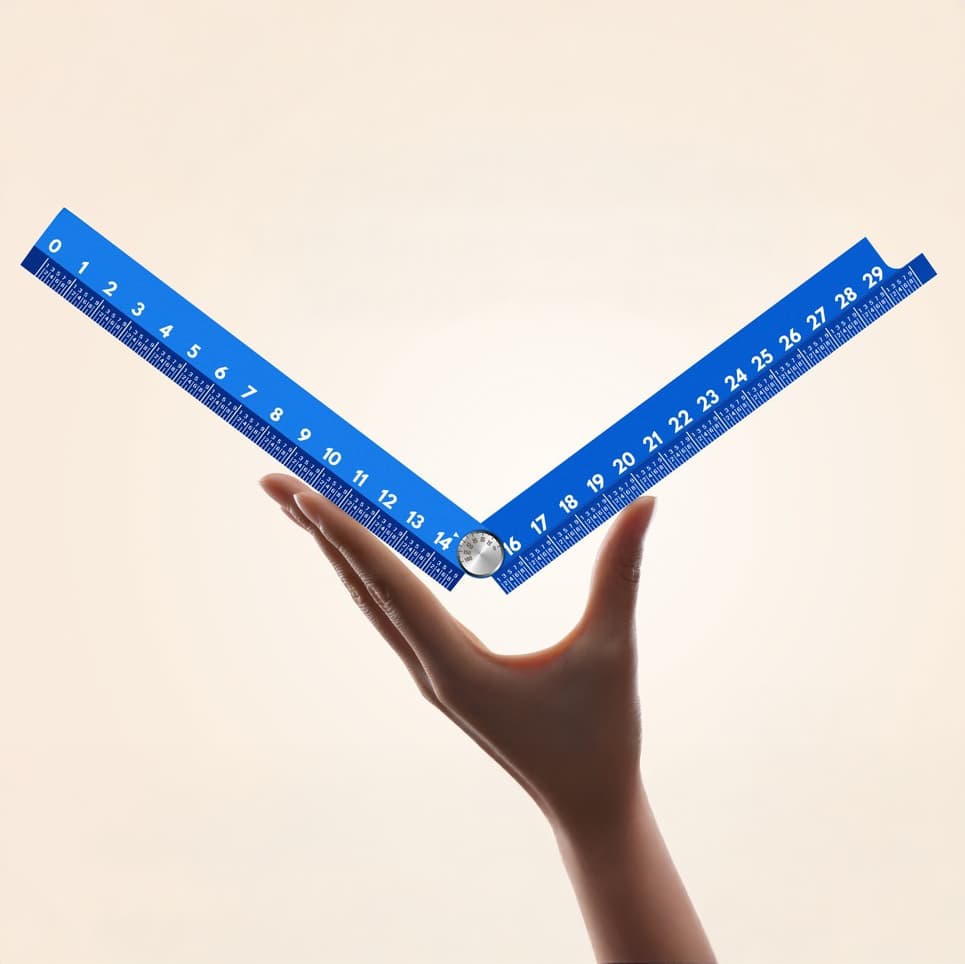 25° Ruler Fold-X|コンパクトに折りたたみ、大判に展開する次世代定規