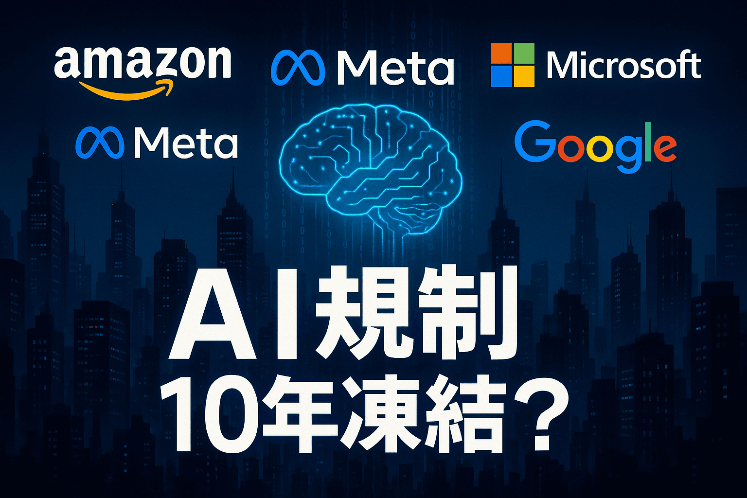 「10年AI規制禁止案」の衝撃:シリコンバレーが仕掛ける未来の独占計画とは?
