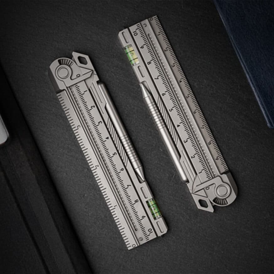 TiRuler|EDC 愛好者に捧ぐ多機能チタン製折りたたみ定規