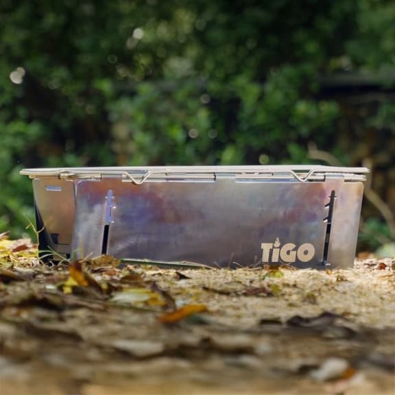 TiGo|たった 1cm まで扁平に折りたためるポータブルチタングリル