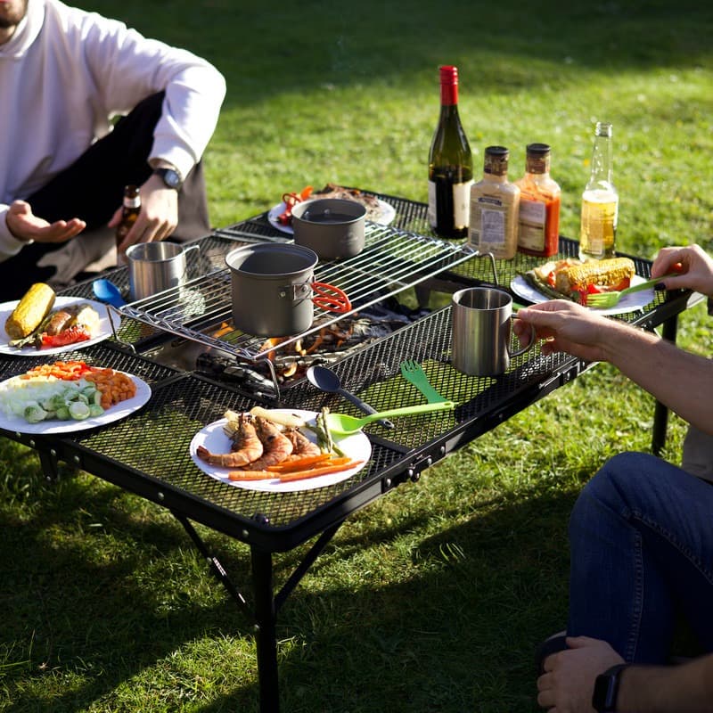 AroundFire|焚き火・BBQ・クッキングを一機で実現するアウトドア用折りたたみ式グリルテーブル