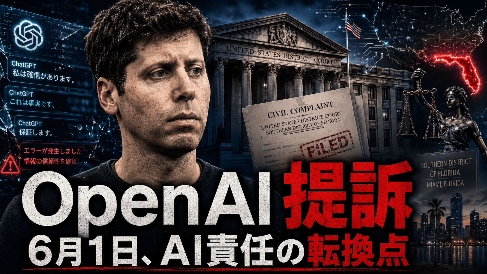 フロリダ州がOpenAIを提訴:米州政府が初めて問う「AIによる死」の責任