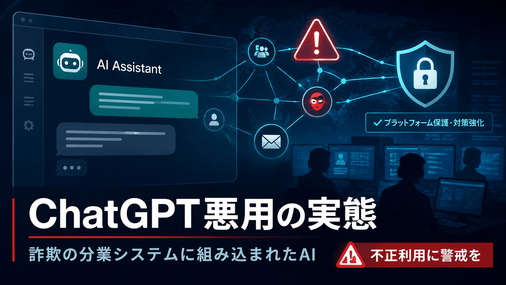 ChatGPTが詐欺拠点の分業システムに、OpenAIが不正アカウント網を停止