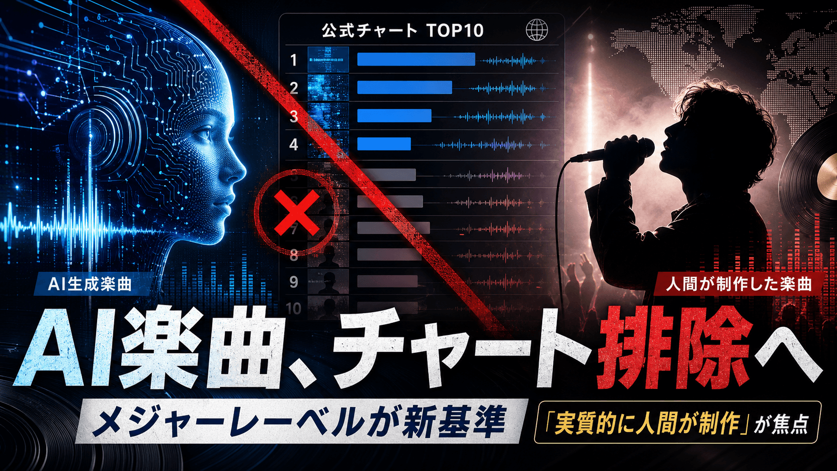 ユニバーサル、ソニー、ワーナーがAI楽曲に「退場通告」