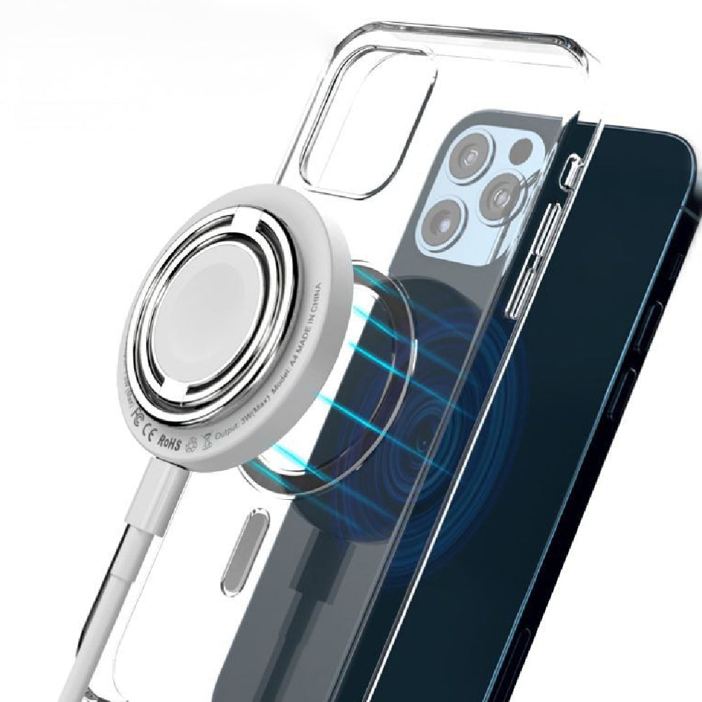 スマホリング型の超コンパクトなMagSafe充電器・iPhone、Apple Watch