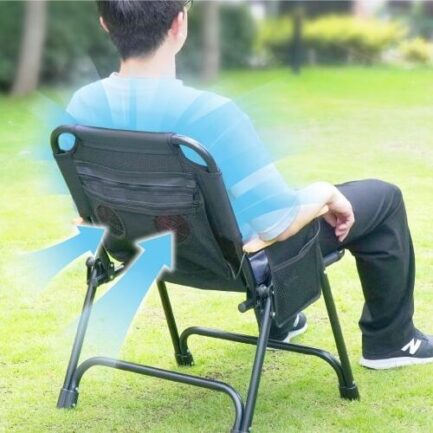 セナクール アウトドアチェア｜ツインファンで蒸れを解消する折りたたみローチェア