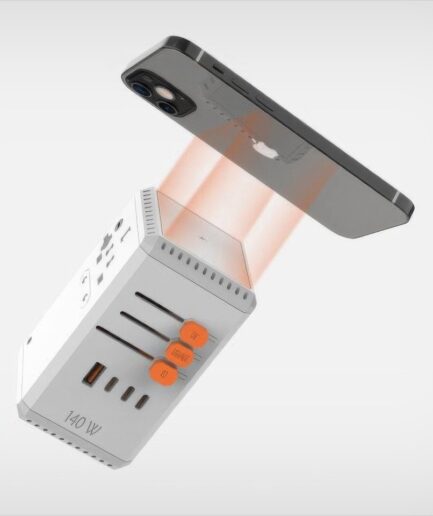 Powerab｜7 台同時充電対応 140W GaN トラベルアダプター＋ワイヤレスチャージャー