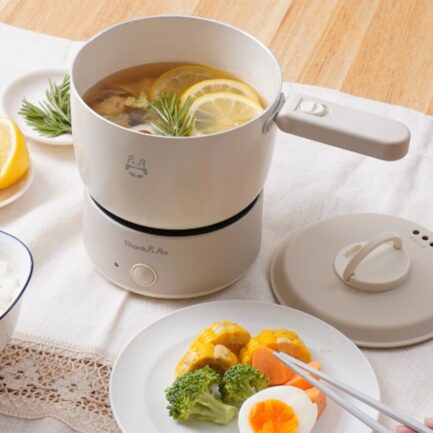 コロン｜コンパクト設計で場所を取らない 1 人分電気鍋