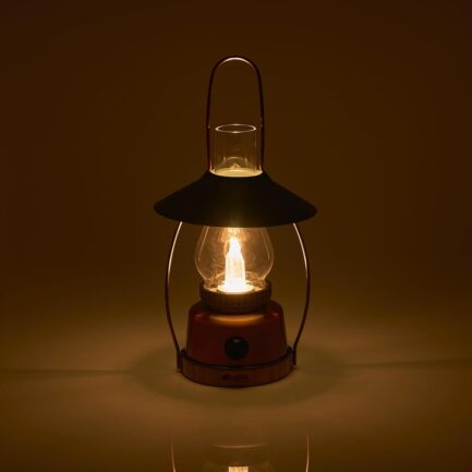 Bamboo ゆらめき・クラシコロッジランタン - BE｜電池不要＆スマホ充電可能なガス灯風クラシカル LED ランタン
