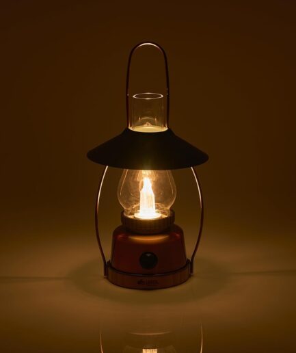 Bamboo ゆらめき・クラシコロッジランタン - BE｜電池不要＆スマホ充電可能なガス灯風クラシカル LED ランタン