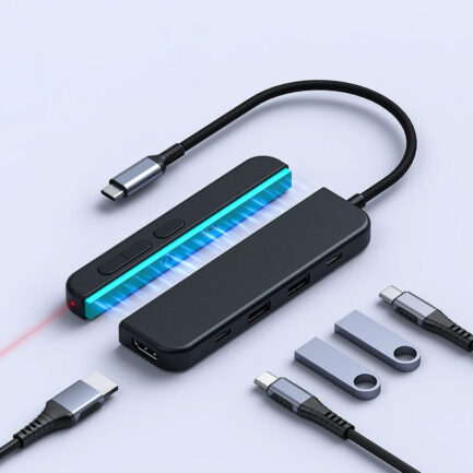 CalmNook｜4K出力ハブとマグネット式プレゼンターをひとつにした、会議と作業を軽くする6-in-1 USB-Cハブ