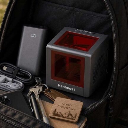 Hanboost T1｜鞄に収まる携帯型レーザー彫刻機、場所も電源も束縛されない自由なクリエイト