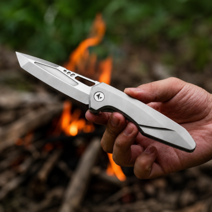 Titaner Razorbill｜CNC 彫刻が織り成す、一生ものの EDC ナイフが日常のストレスをすべて解消する
