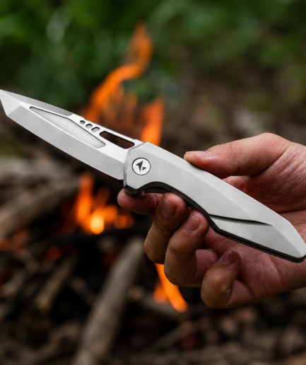 Titaner Razorbill｜CNC 彫刻が織り成す、一生ものの EDC ナイフが日常のストレスをすべて解消する