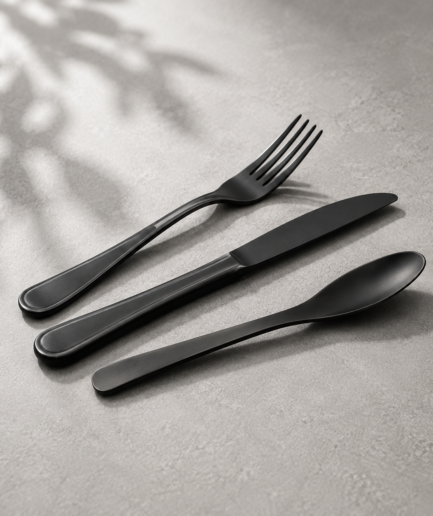 PERFECT Cutlery Sets｜すくう・巻く・切るを美しく整える、燕三条生まれの黒艶カトラリー