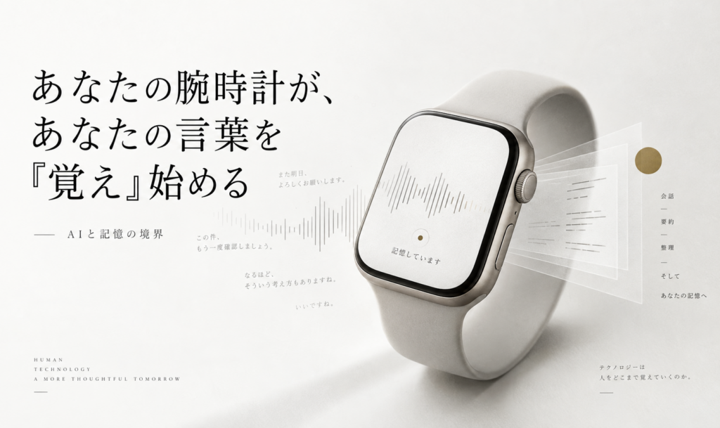 あなたの腕時計が、あなたの言葉を「覚え」始める