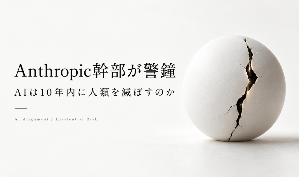 Anthropic幹部が相次ぎ“造反”、「AIが10年以内に人類を滅ぼす可能性」を認める