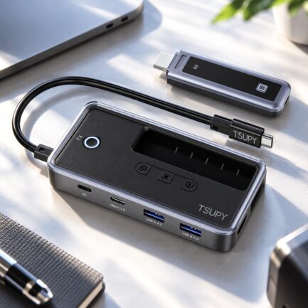 TSUPY|4Kワイヤレス投影・100W給電・HUBをひとつにまとめる次世代ワイヤレス投影ハブ